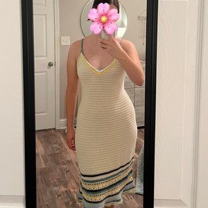 Crochet Bodycon Midi Sundress, Size Small